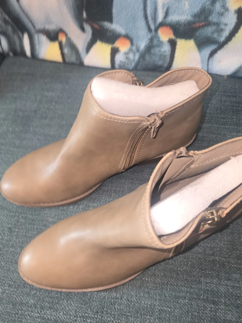 Women’s Tan Leather Ankle Boots - Classic Comfort